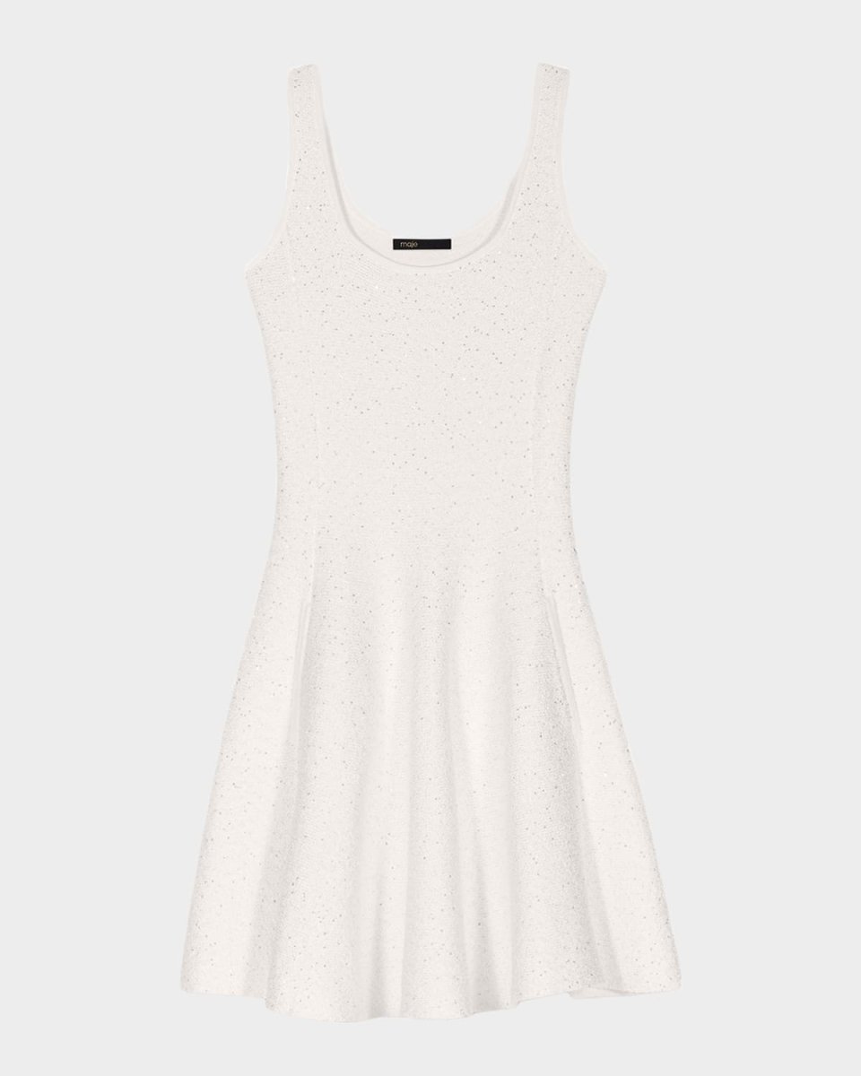 Russels Sequined Stretch Knit Mini Dress